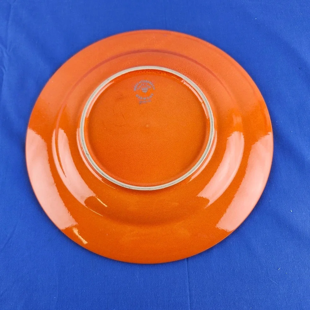 Waechtersbach‎ Orange Ceramic Dinner Plate 10 3/4 inches diameter